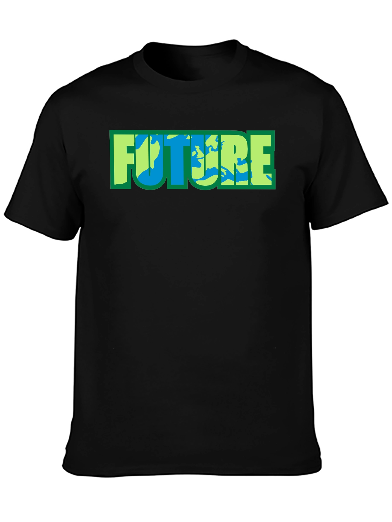 Earth Future Graphic Tee - Black Cotton Blend