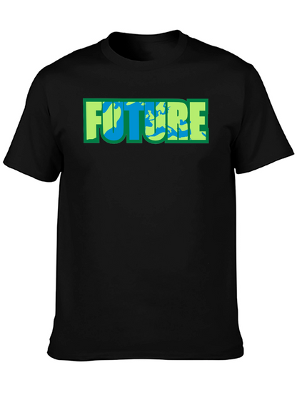 Earth Future Graphic Tee - Black Cotton Blend