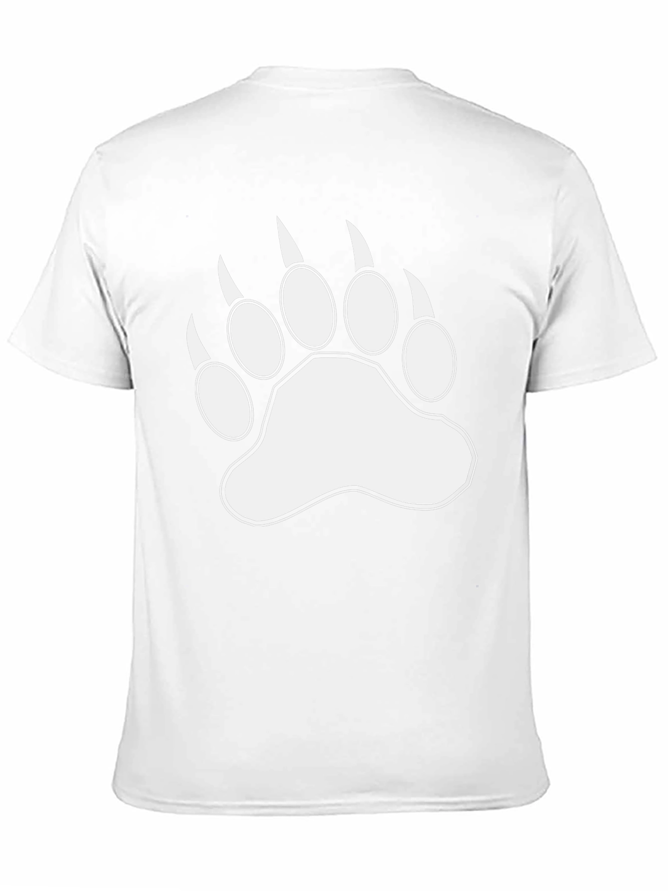 Bear Paw Print Graphic Black T-Shirt