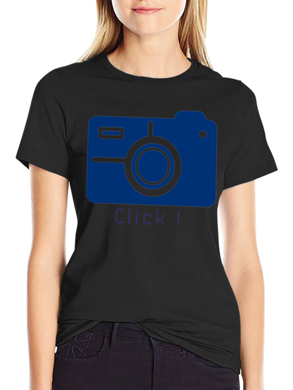 Click! Camera Graphic T-Shirt - Black