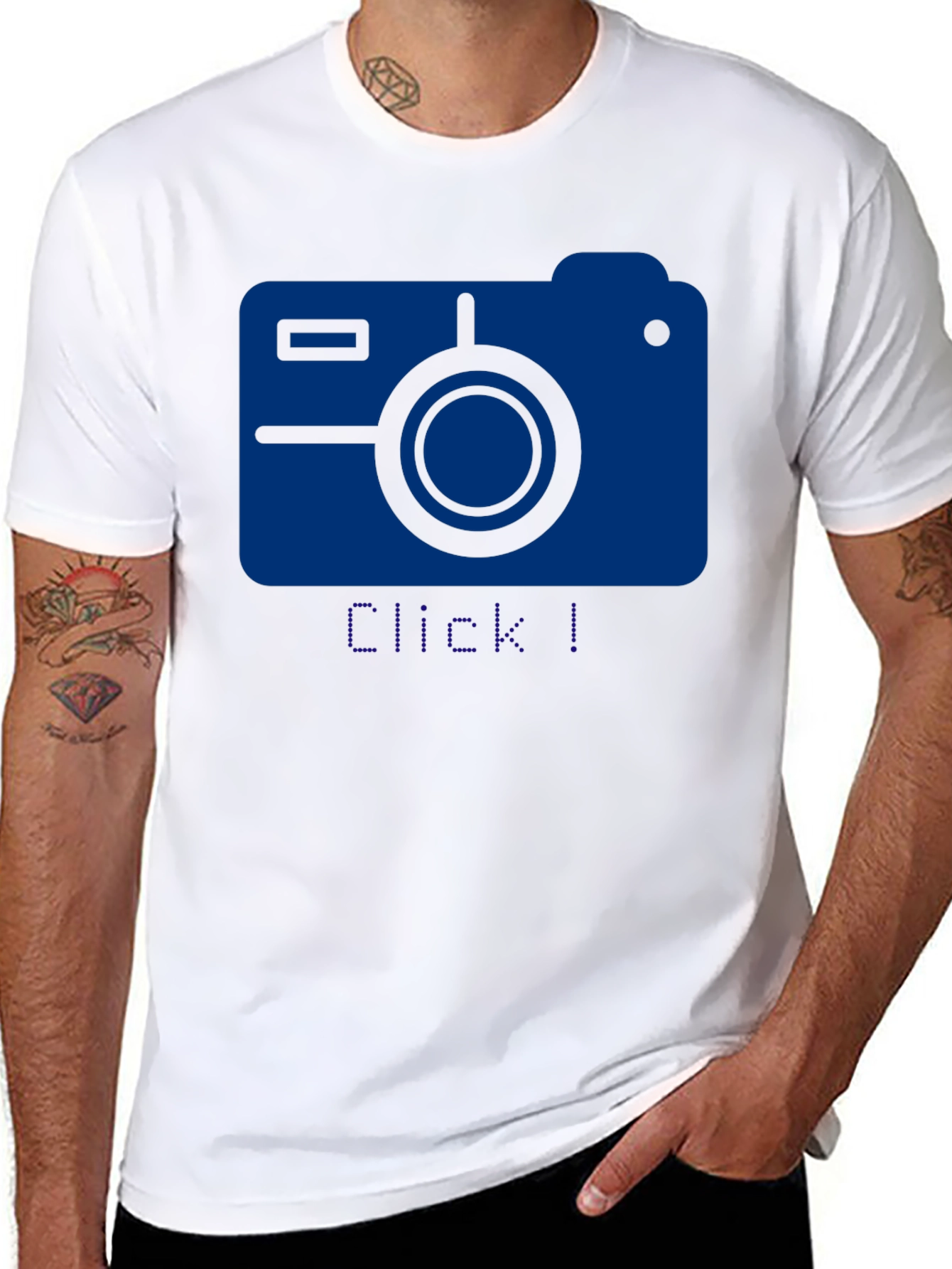 Click! Camera Graphic T-Shirt - Black