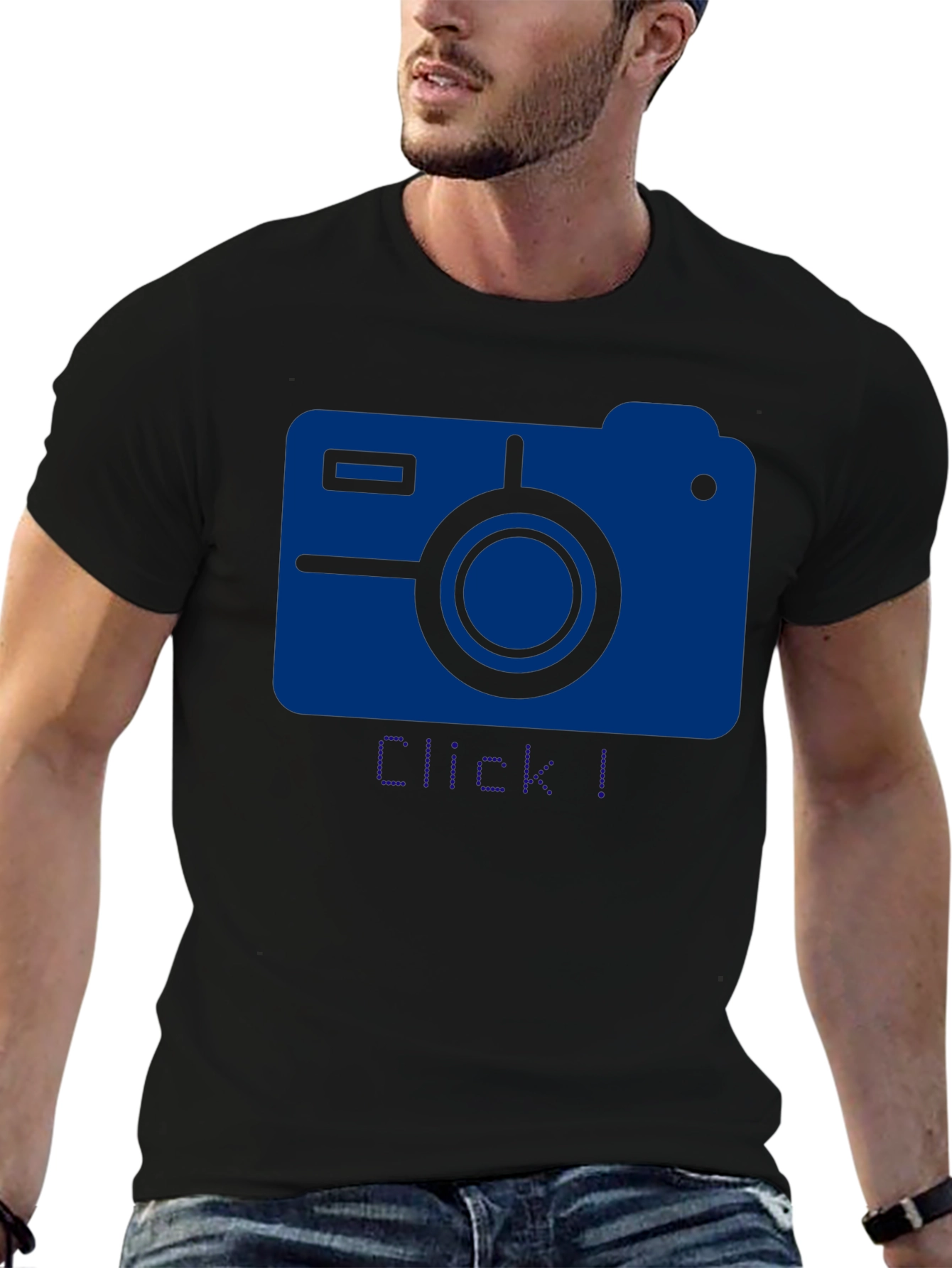 Click! Camera Graphic T-Shirt - Black