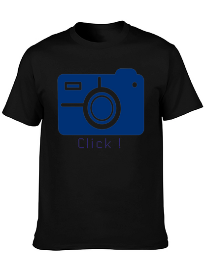 Click! Camera Graphic T-Shirt - Black