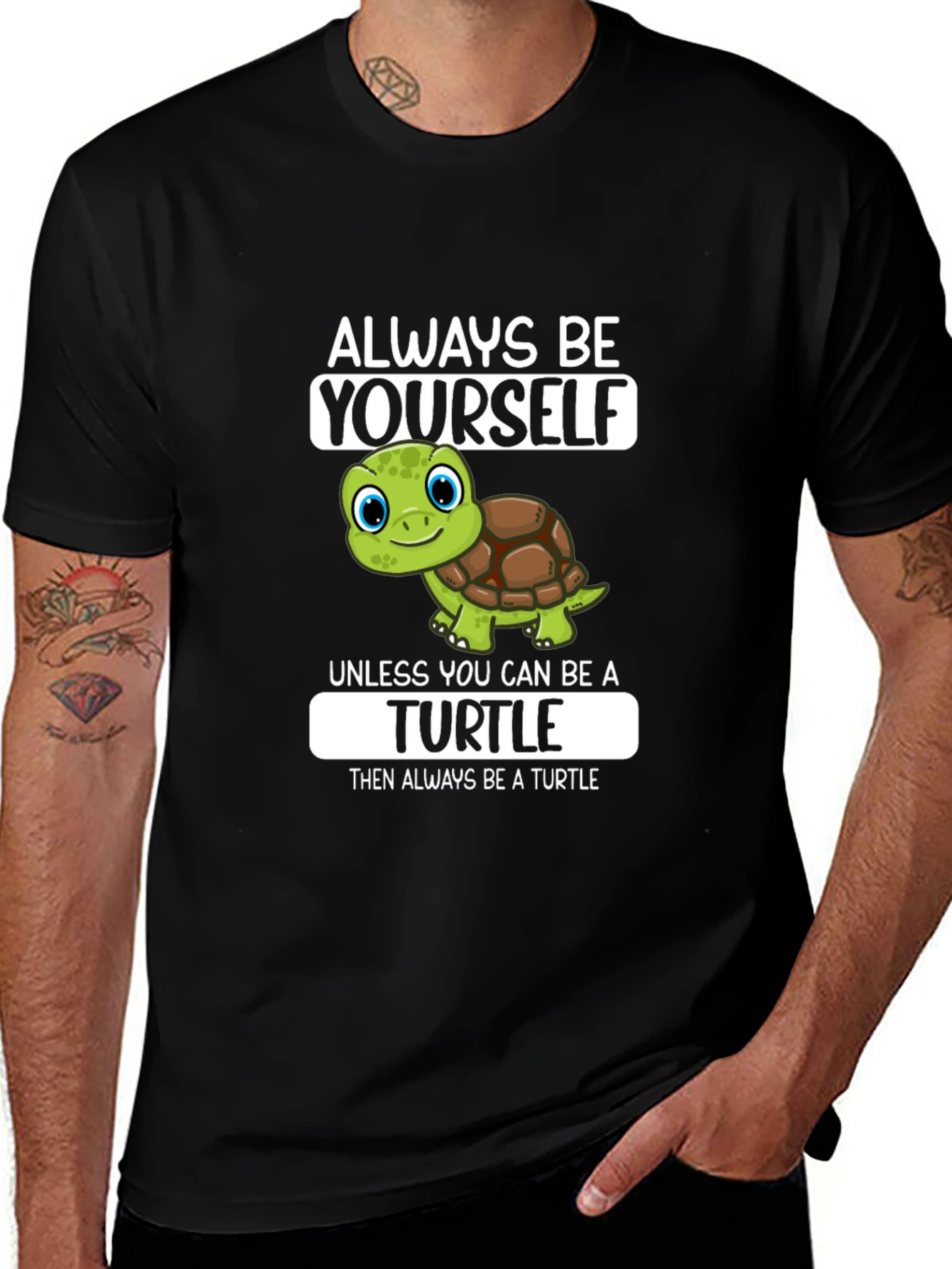 Always Be Yourself Turtle Graphic T-Shirt