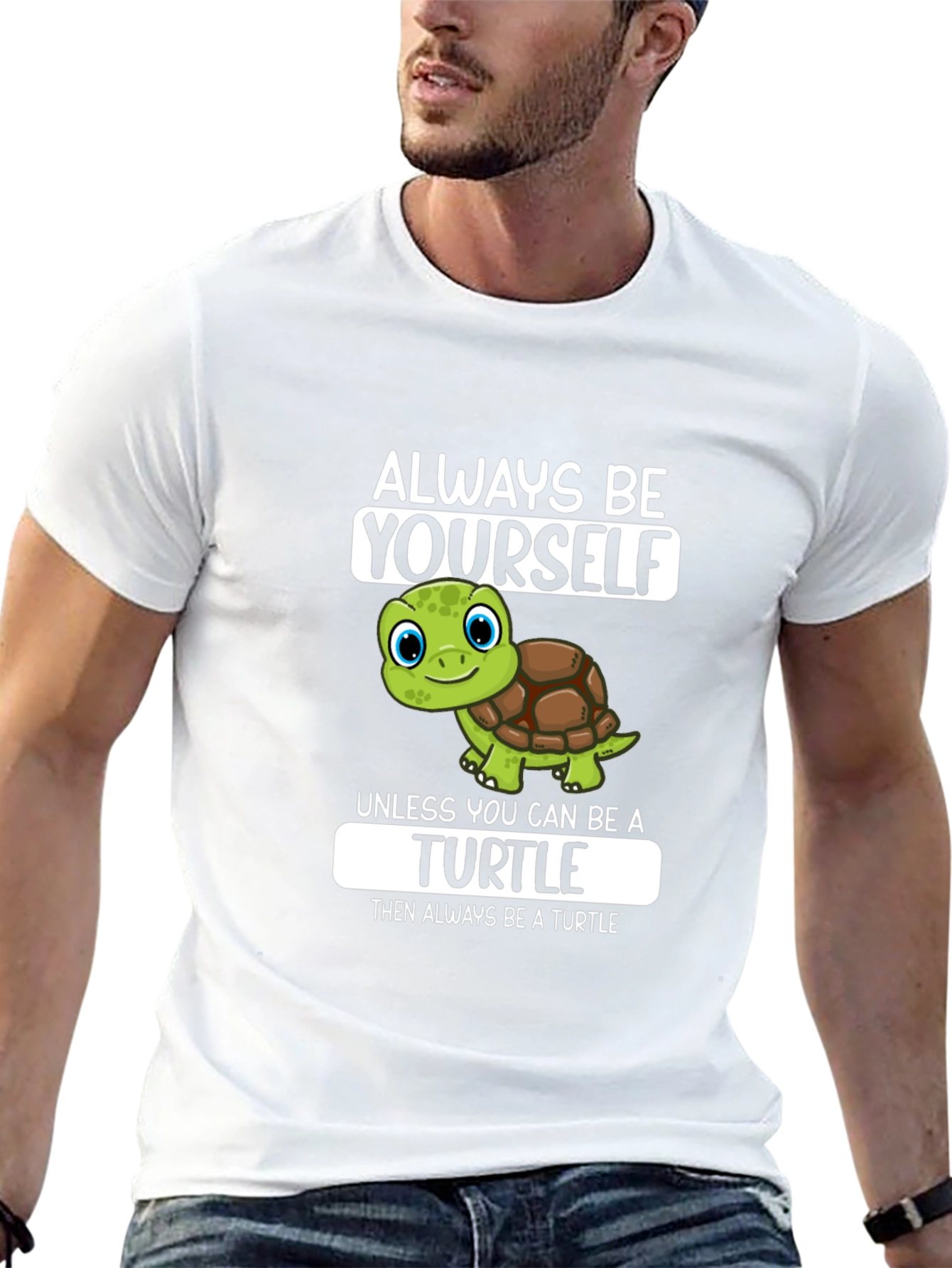 Always Be Yourself Turtle Graphic T-Shirt