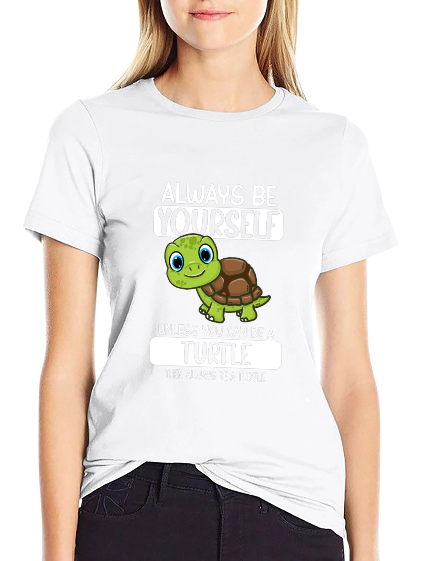 Always Be Yourself Turtle Graphic T-Shirt