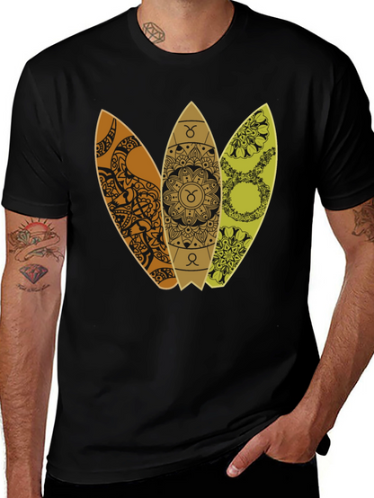 Taurus Zodiac Surfboard T-Shirt - Trendy Graphic Tee