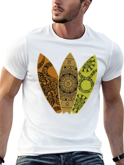 Taurus Zodiac Surfboard T-Shirt - Trendy Graphic Tee