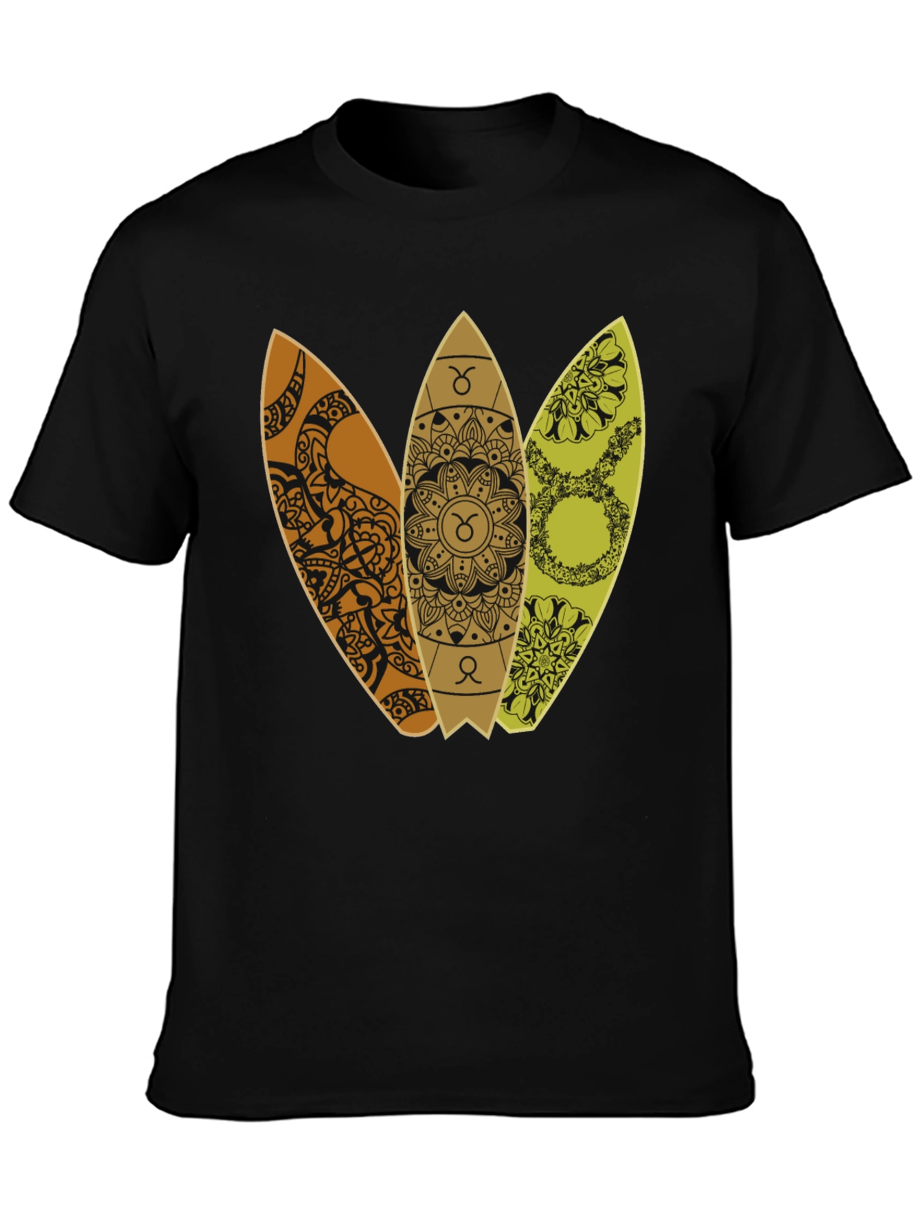 Taurus Zodiac Surfboard T-Shirt - Trendy Graphic Tee