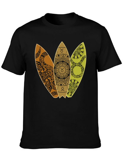 Taurus Zodiac Surfboard T-Shirt - Trendy Graphic Tee