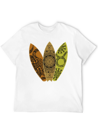 Taurus Zodiac Surfboard T-Shirt - Trendy Graphic Tee