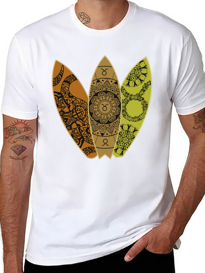 Taurus Zodiac Surfboard T-Shirt - Trendy Graphic Tee