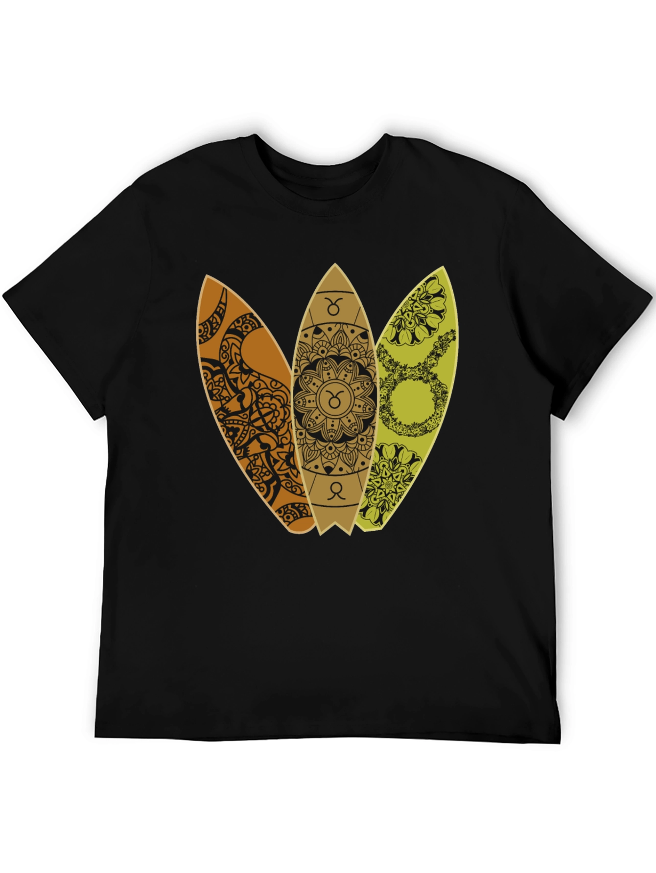 Taurus Zodiac Surfboard T-Shirt - Trendy Graphic Tee