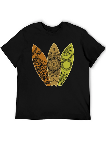 Taurus Zodiac Surfboard T-Shirt - Trendy Graphic Tee