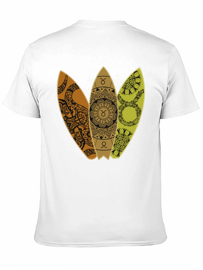 Taurus Zodiac Surfboard T-Shirt - Trendy Graphic Tee