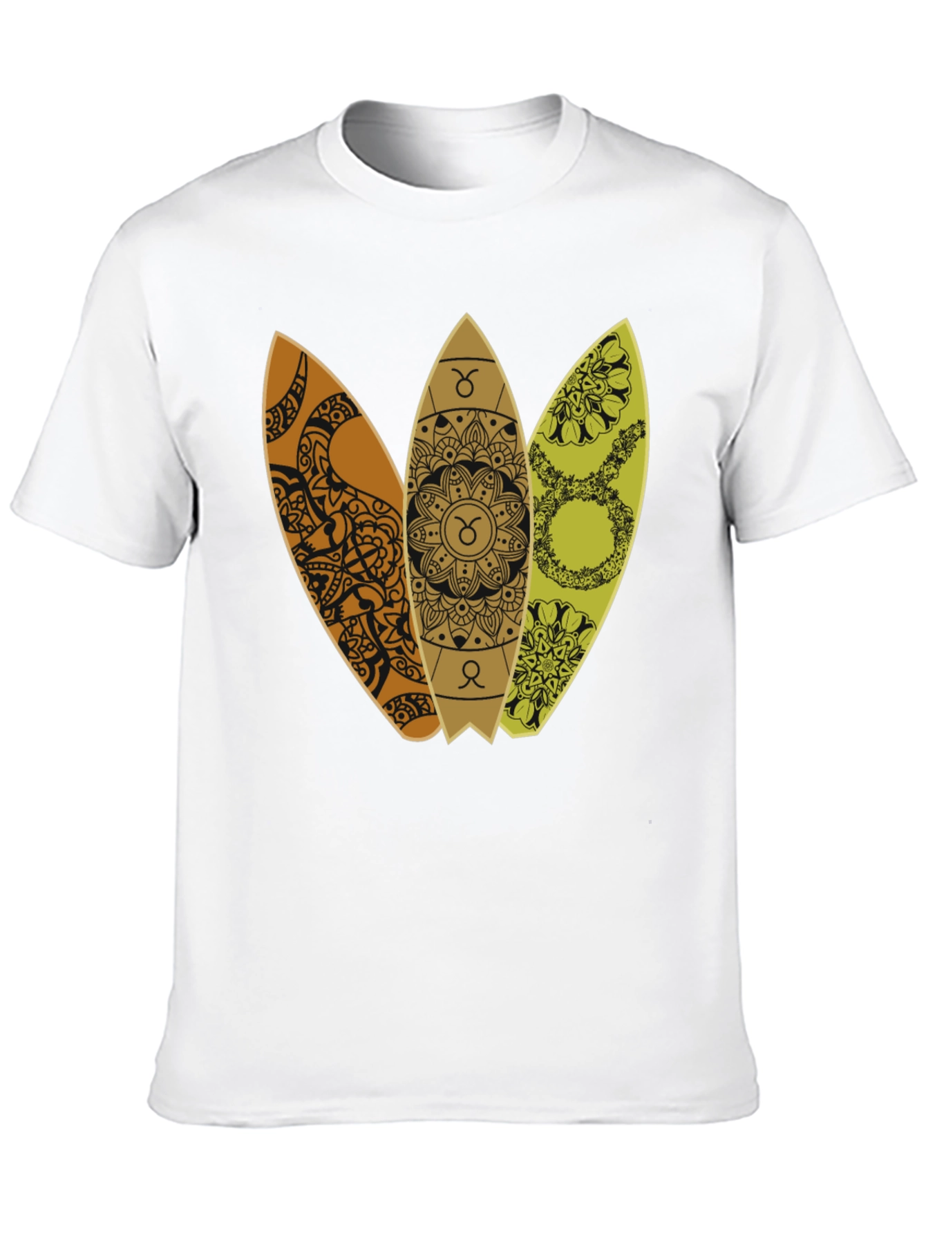 Taurus Zodiac Surfboard T-Shirt - Trendy Graphic Tee