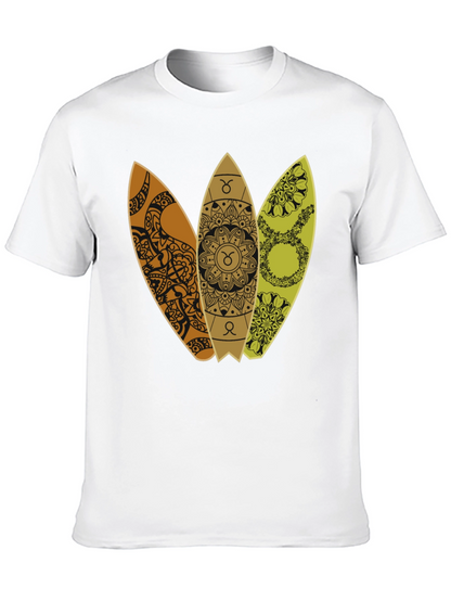 Taurus Zodiac Surfboard T-Shirt - Trendy Graphic Tee