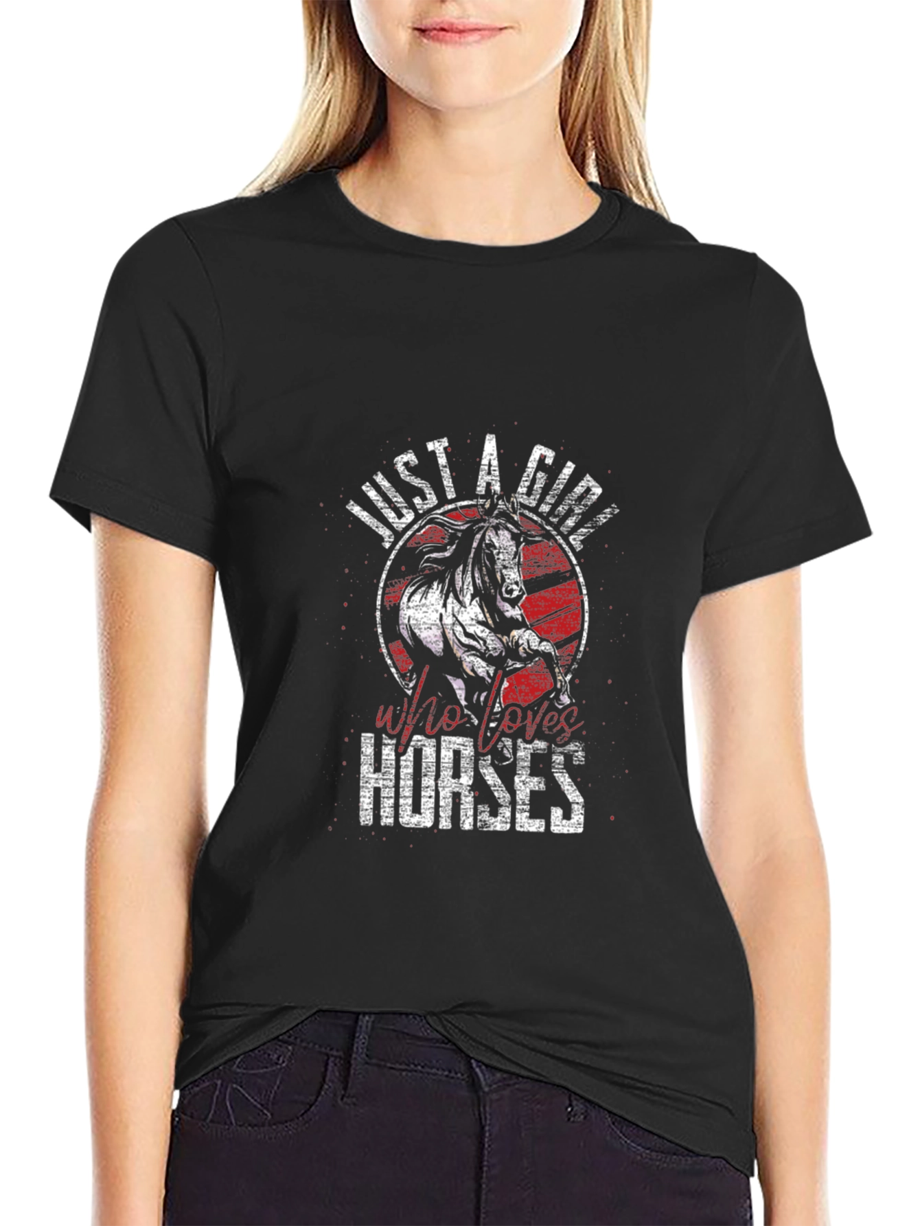 Just A Girl Who Loves Horses Graphic Tee