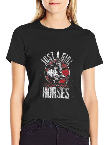 Just A Girl Who Loves Horses Graphic Tee