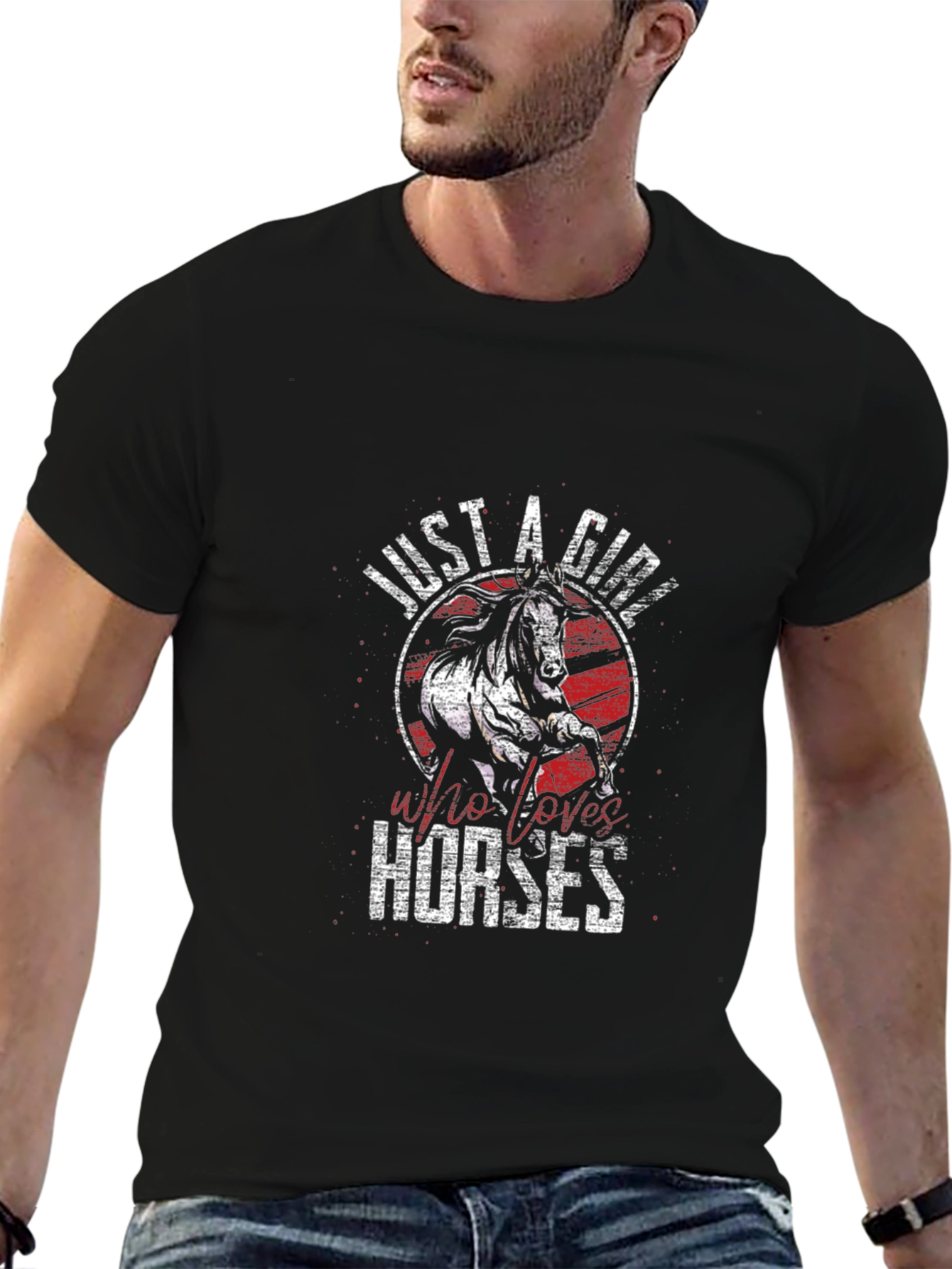 Just A Girl Who Loves Horses Graphic Tee