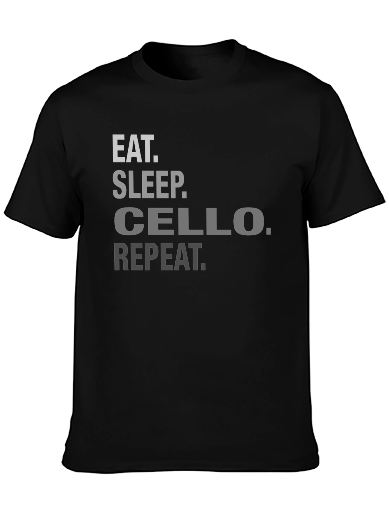 Eat Sleep Cello Repeat Black T-Shirt