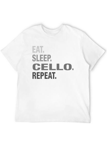 Eat Sleep Cello Repeat Black T-Shirt
