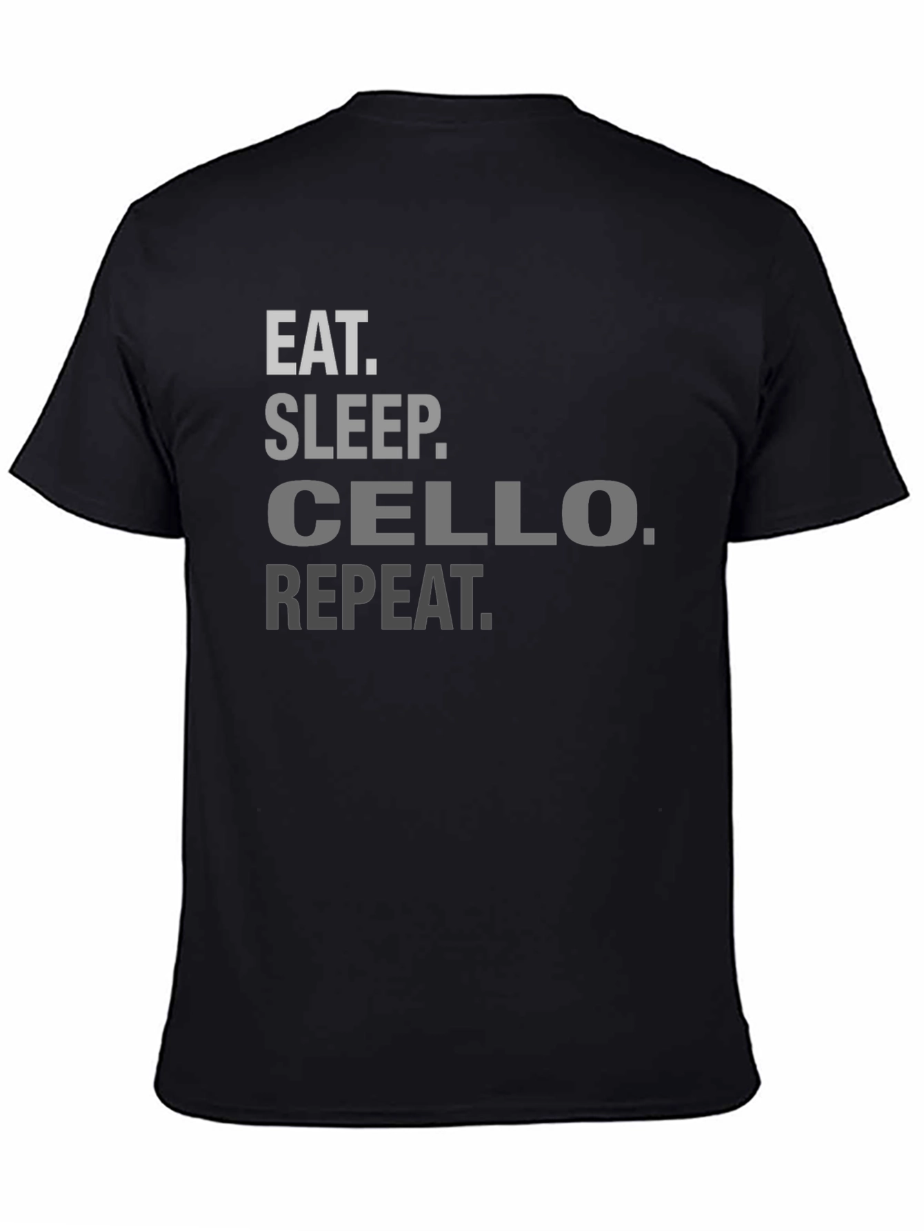 Eat Sleep Cello Repeat Black T-Shirt