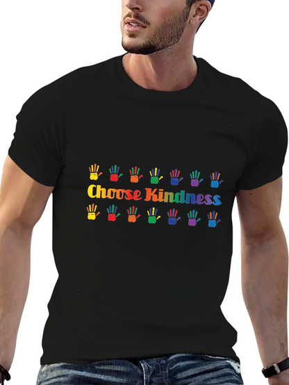 Choose Kindness Rainbow Handprint Graphic Tee