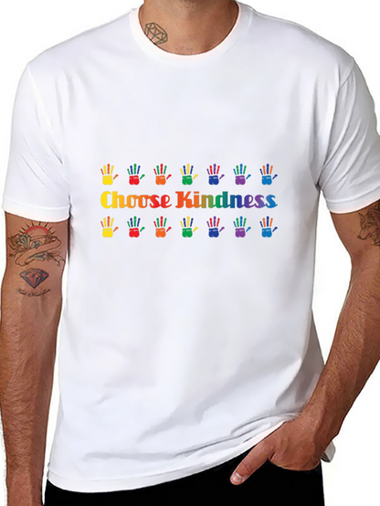 Choose Kindness Rainbow Handprint Graphic Tee