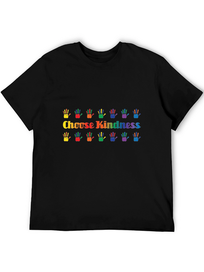Choose Kindness Rainbow Handprint Graphic Tee