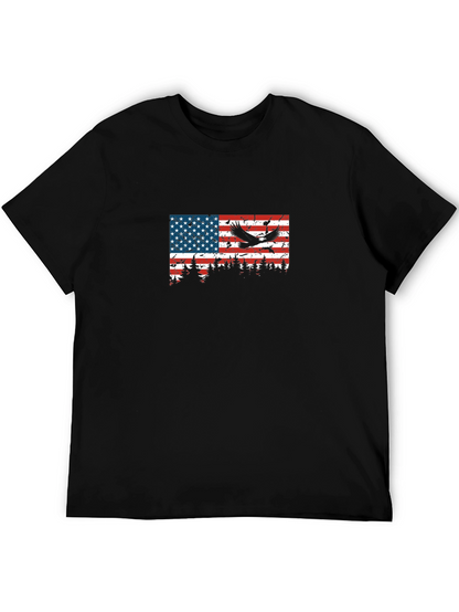 American Flag Eagle Graphic T-Shirt