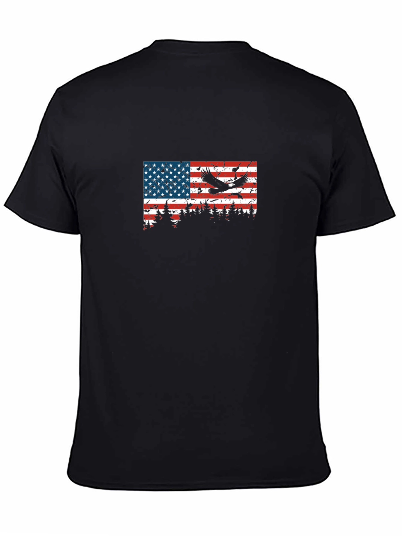 American Flag Eagle Graphic T-Shirt