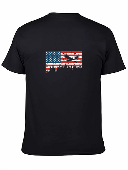 American Flag Eagle Graphic T-Shirt