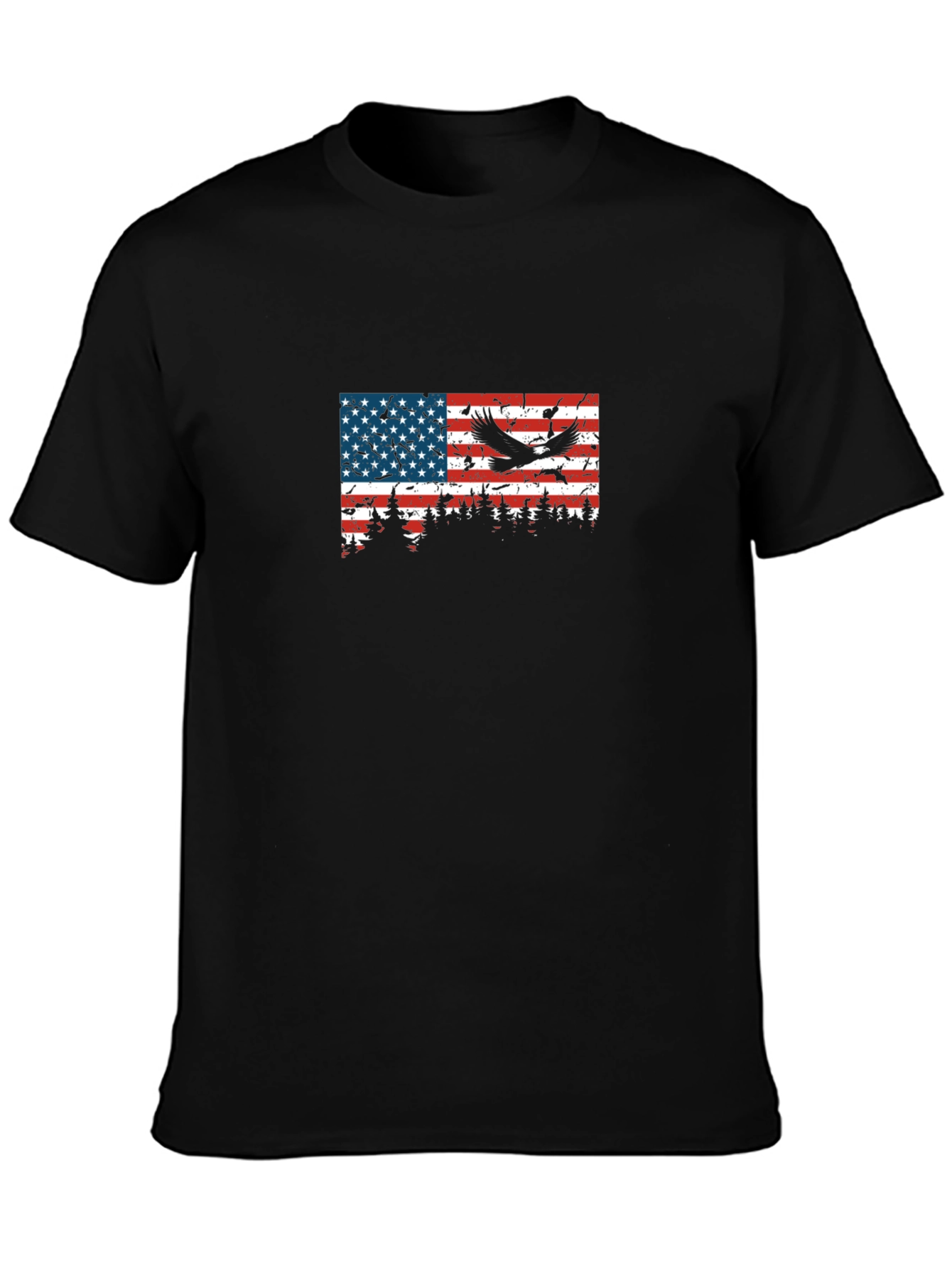 American Flag Eagle Graphic T-Shirt