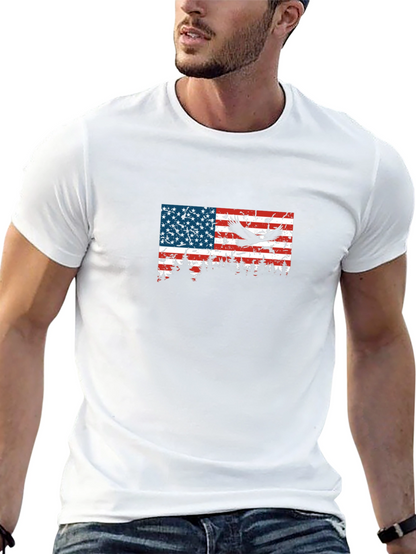 American Flag Eagle Graphic T-Shirt