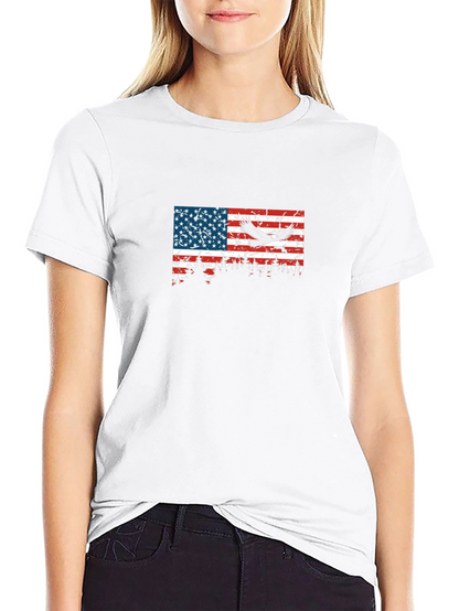 American Flag Eagle Graphic T-Shirt