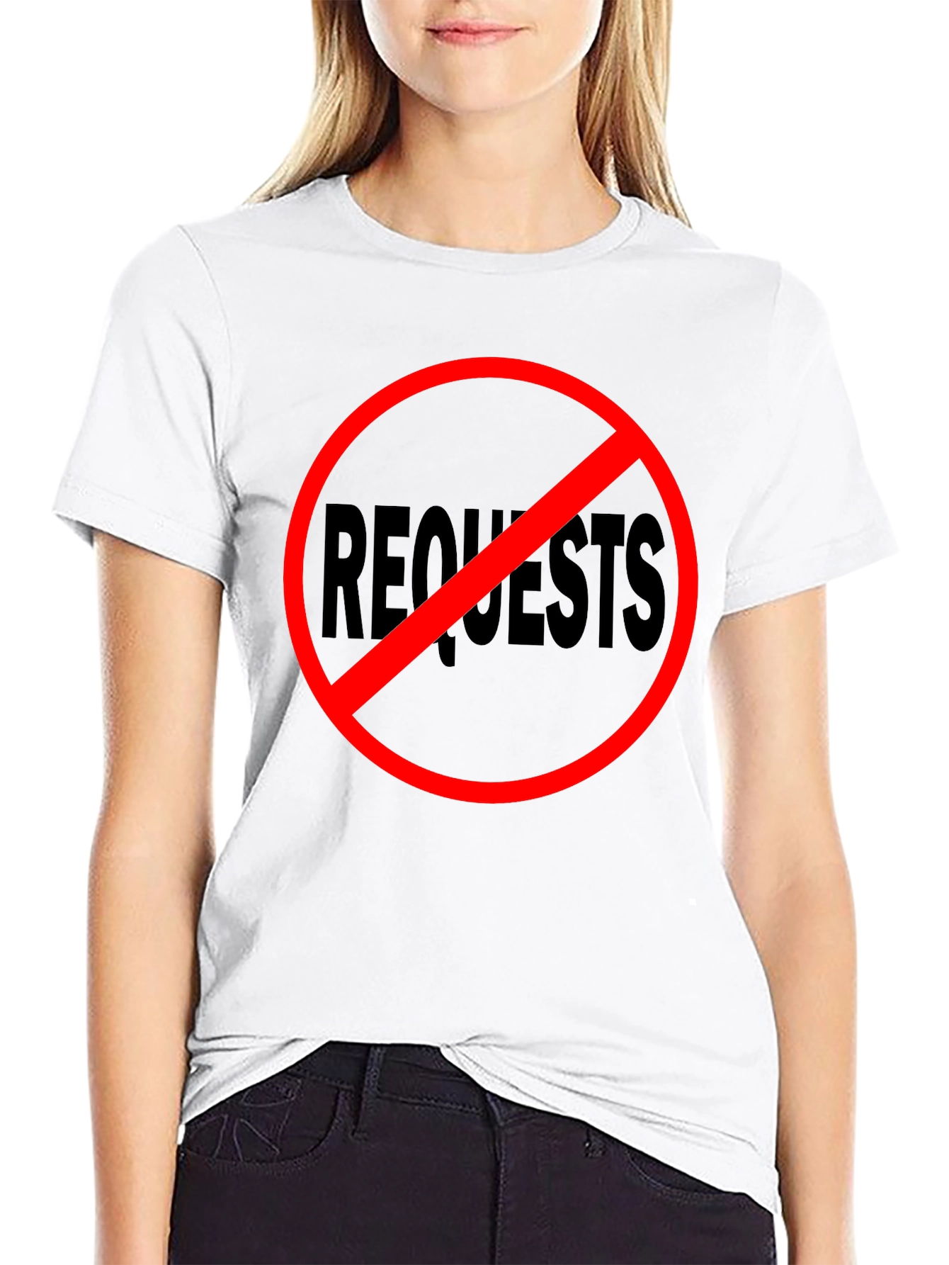 No Requests Black Graphic Tee