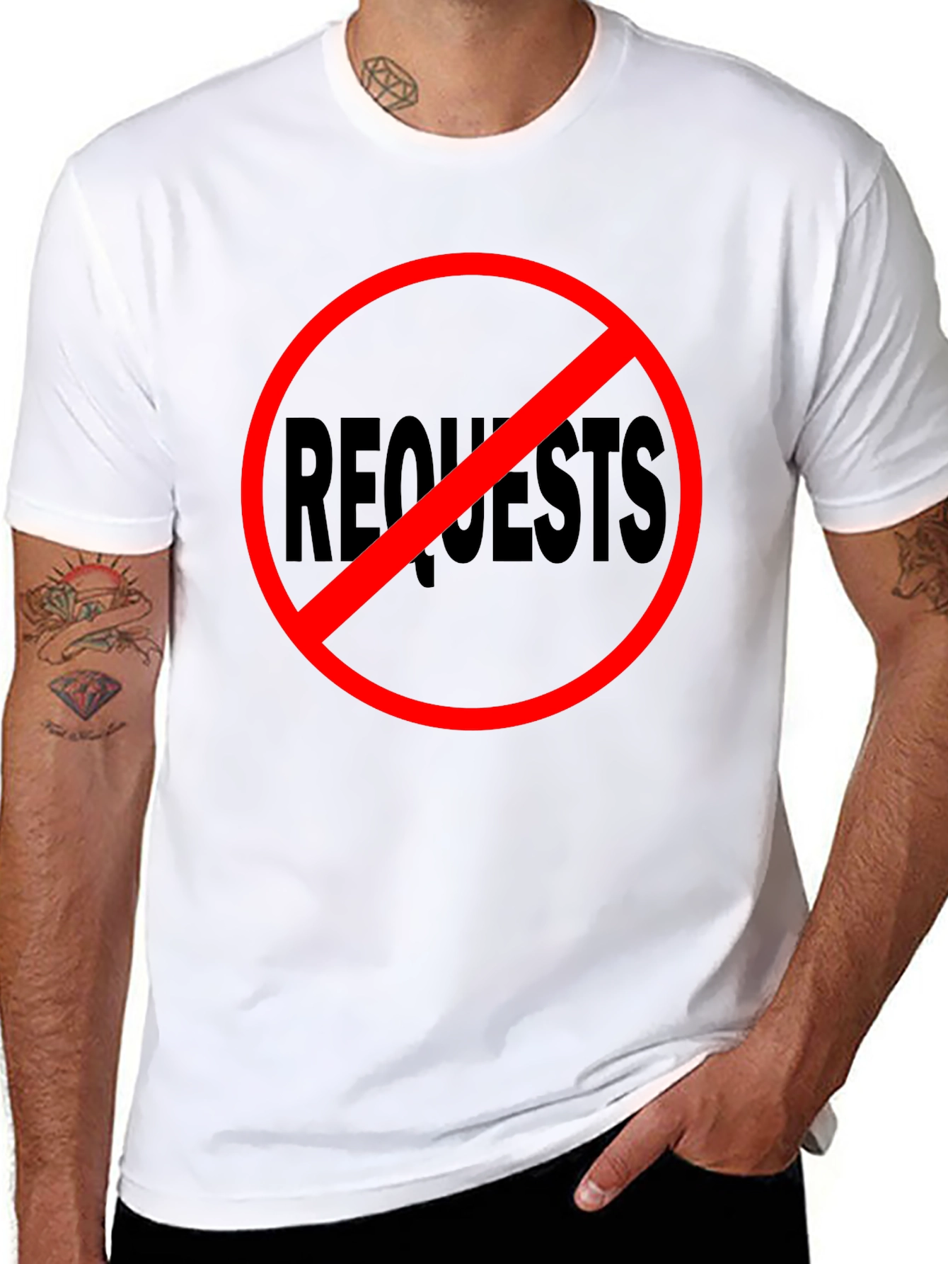 No Requests Black Graphic Tee
