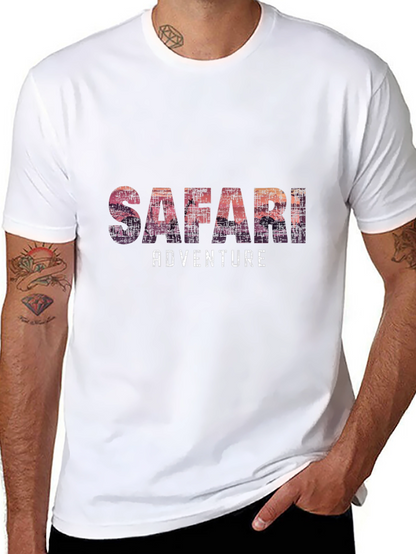 Safari Adventure Graphic Tee - Soft Black T-Shirt