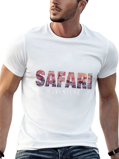 Safari Adventure Graphic Tee - Soft Black T-Shirt