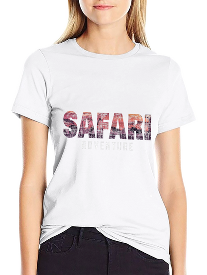 Safari Adventure Graphic Tee - Soft Black T-Shirt