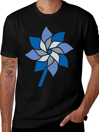 Pinwheel Graphic Tee - Stylish Mens Casual Shirt