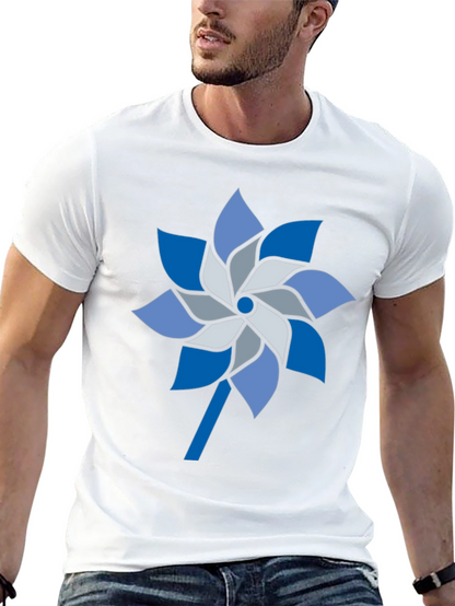 Pinwheel Graphic Tee - Stylish Mens Casual Shirt