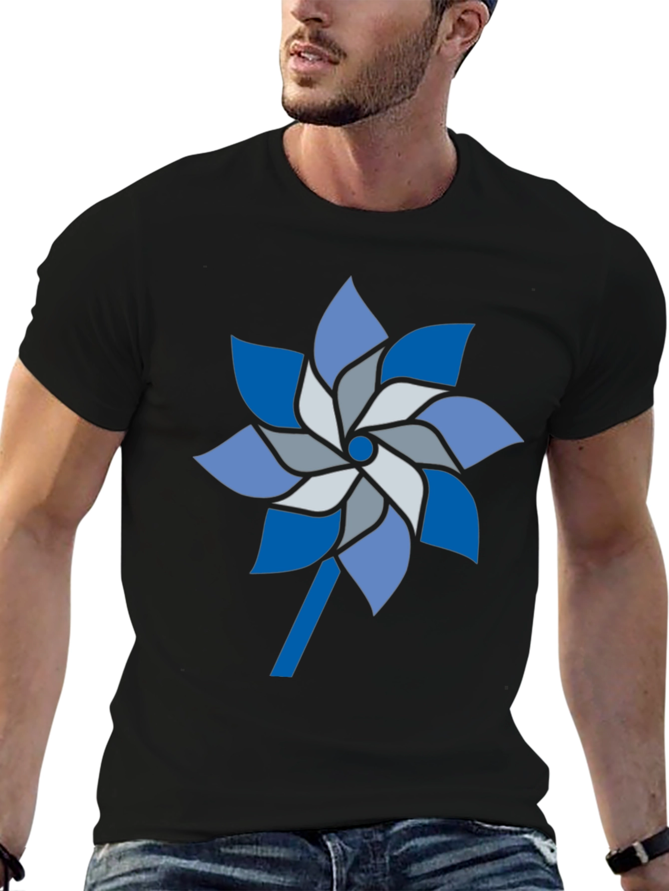 Pinwheel Graphic Tee - Stylish Mens Casual Shirt
