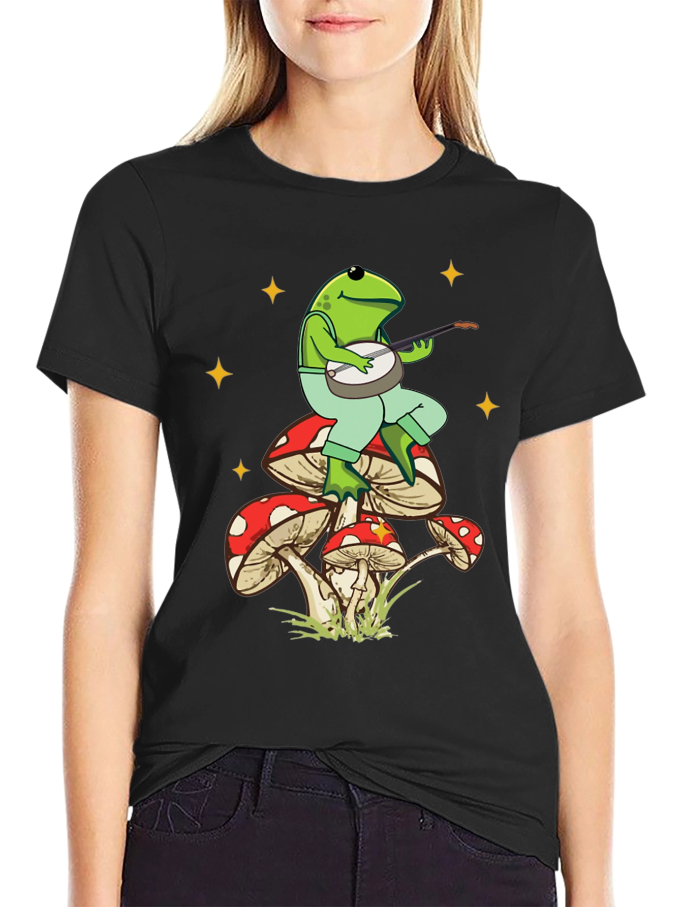 Frog Banjo Mushroom T-Shirt
