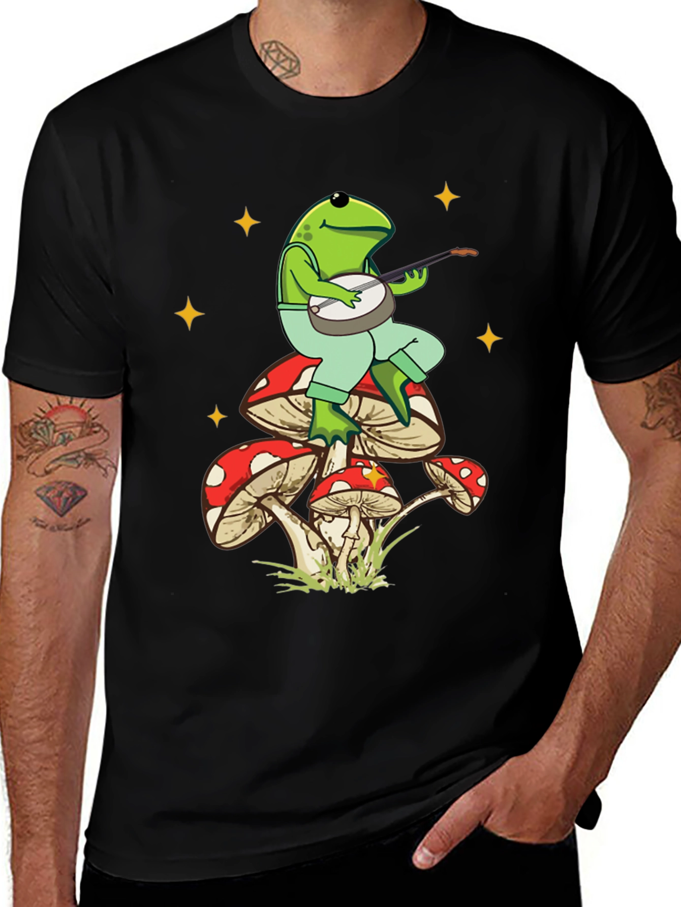 Frog Banjo Mushroom T-Shirt