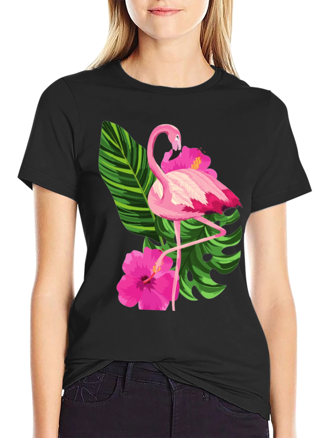 Flamingo Floral Graphic Tee