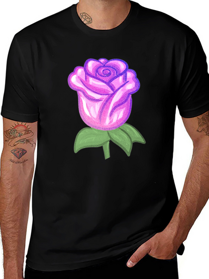 Rose Graphic Black T-Shirt
