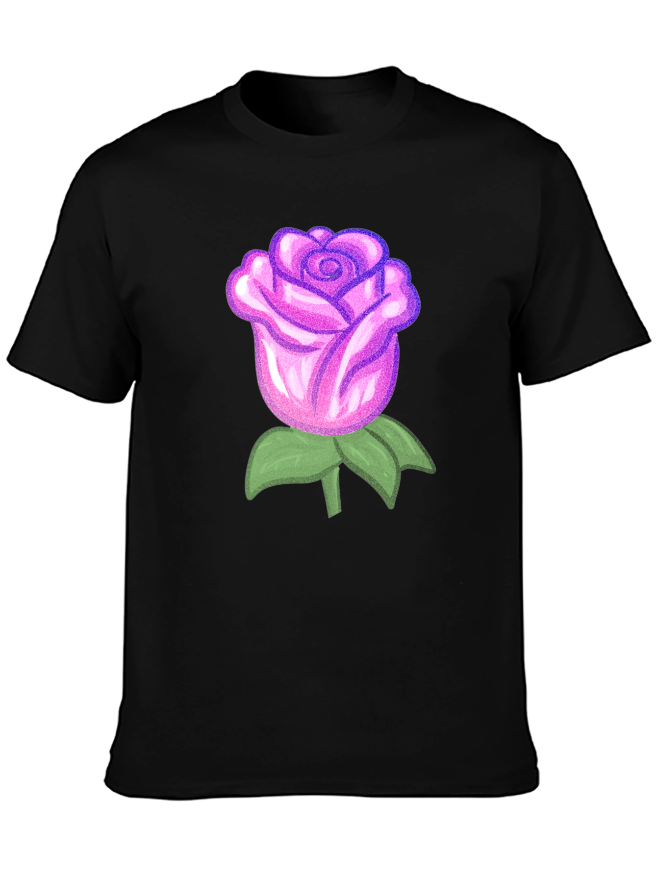 Rose Graphic Black T-Shirt