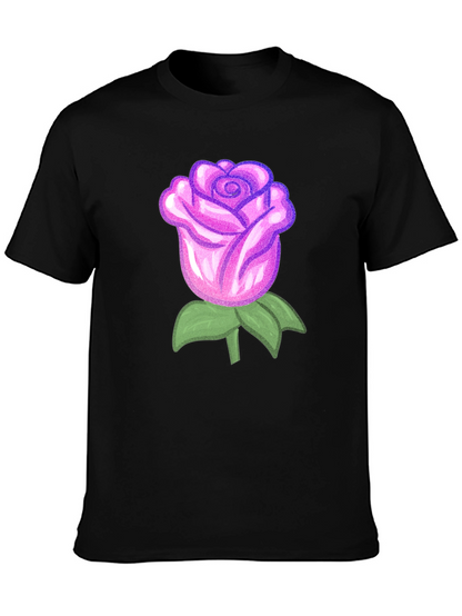 Rose Graphic Black T-Shirt